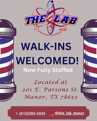 Walk ins welcome!! - Come on in and check it out!! Walk ins welcome!! - Come on in and check it out!!
