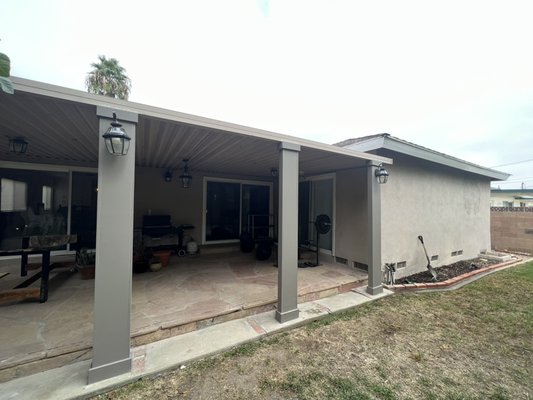 Column wrap project - Column wrap, removed old dry rotted wood, weather treated, sanded primed and painted. Call or request a quote from Cargopreme Column wrap project - Column wrap, removed old dry rotted wood, weather treated, sanded primed and painted. Call or request a quote from Cargopreme