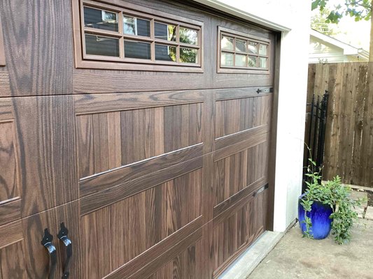 Walnut Carriage House - A job well done by Jon and Rolando! They installed this beautiful Dark Oak Carriage House garage door on this lovely home. With the Stockton Inserts, this door really shines! Ready for a change? Contact us today for your free on-site estimate today! You can reach us at (972)-422-1695 or PlanoOverhead.com/contact-us/ Walnut Carriage House - A job well done by Jon and Rolando! They installed this beautiful Dark Oak Carriage House garage door on this lovely home. With the Stockton Inserts, this door really shines! Ready for a change? Contact us today for your free on-site estimate today! You can reach us at (972)-422-1695 or PlanoOverhead.com/contact-us/
