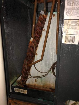 Leaking Evaporator Coil - Leaking coil, customer desired repair over replacement. Removed old and installed new evaporator coil Leaking Evaporator Coil - Leaking coil, customer desired repair over replacement. Removed old and installed new evaporator coil