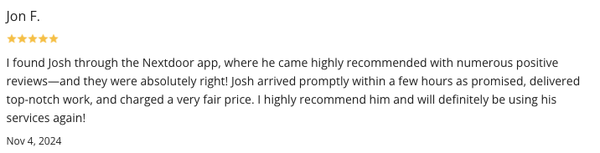 Reviews from our Customers - Call us now! Reviews from our Customers - Call us now!