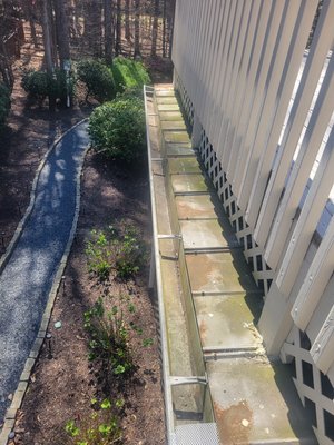 Gutter Guard Installation - Say goodbye to ladders and clogged downspouts! We recently upgraded this home with high-performance gutter guards, providing the ultimate "set it and forget it" solution for the homeowner. No more seasonal cleaning or debris buildup—just seamless drainage and peace of mind, even in the heaviest downpours.