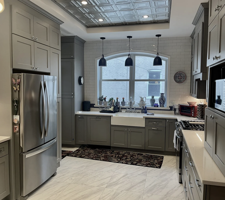 DC Kitchen Overhaul - Check out this stunning kitchen transformation! A full demo and remodel turned an outdated space into a sleek gray shaker kitchen with stainless steel appliances. The result? A stylish, functional, and modern space built with precision and care.