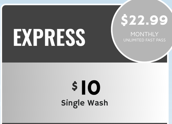 Express Wash - HIGH PRESSURE WASH
TIRE & WHEEL SCRUB
TURBO BLOW DRY
SPOT FREE RINSE
DUAL ACTION PRE SOAK
FOAM WASH
FREE VACUUMS Express Wash - HIGH PRESSURE WASH
TIRE & WHEEL SCRUB
TURBO BLOW DRY
SPOT FREE RINSE
DUAL ACTION PRE SOAK
FOAM WASH
FREE VACUUMS