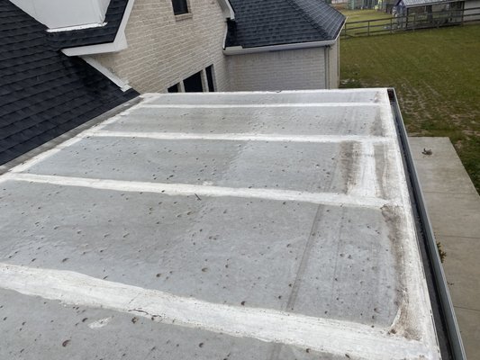 roof overlayment - another flat roof transformation, this roof was in very bad shape as y’all can see the hail strikes, bunch of leaks ,we help the customer with the best solution and most affordable TPO overlayment guaranteed job up to 10+ years and warranty included.
Call me or text me for free estimate 214-229-7069 
Excel roofing exceeding expectations