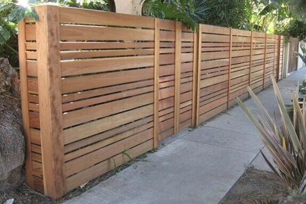 Wooden Fencing - A wood fence is using premium cedar, giving a natural look. And it is the best solution for an outdoor fence. All of our fence, rail, posts and pickets are cedar wood.