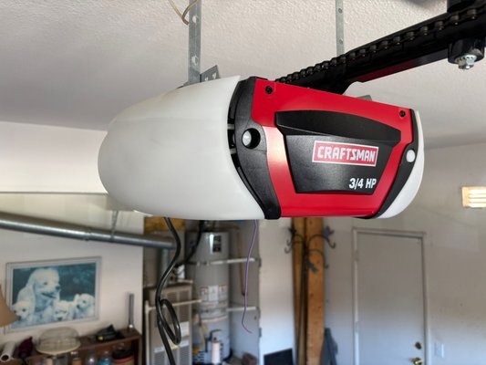 Garage Door Springs & Opener Replacement - We recently completed a full garage door upgrade in Temecula. The old Craftsman opener and worn-out springs were causing noisy operation and reliability issues.

Our team replaced them with a powerful, Wi-Fi enabled LiftMaster opener and brand-new high-cycle torsion springs.

The result? A smoother, quieter, and safer garage door system that the homeowner can now control remotely from their smartphone.