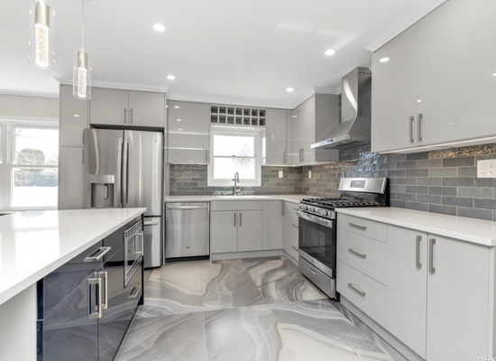 Wantagh home interior renovation - Remodeling of Kitchen + Bathroom