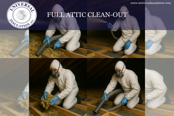 Full Attic Removal Service - Existing insulation damage or old and degraded? We can help! Out with the old and in with the new! Full Attic Removal Service - Existing insulation damage or old and degraded? We can help! Out with the old and in with the new!
