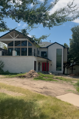 Construction - Custom Home Build - From a full demolition to a dream home—our team has managed and built this one-of-a-kind custom residence from the ground up. Featuring a floating staircase, second-story kitchen, elevator, wine room, and more, this stunning build will be complete by September 2025. Construction - Custom Home Build - From a full demolition to a dream home—our team has managed and built this one-of-a-kind custom residence from the ground up. Featuring a floating staircase, second-story kitchen, elevator, wine room, and more, this stunning build will be complete by September 2025.