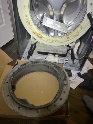 Smelly clothes after washing - We replaced the doorboot on washer due to it was very dirty and the laundry stank after washing. Outer drum cleaned and new door boot installed. Smelly clothes after washing - We replaced the doorboot on washer due to it was very dirty and the laundry stank after washing. Outer drum cleaned and new door boot installed.