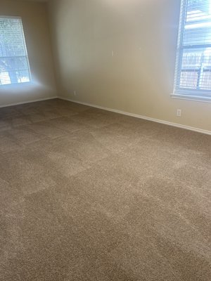Carpet stain removal - Carpet was harshly stained with nail polish and other products , we were able to successfully restore normal carpet color and remove stain. Carpet was throughly cleaned and vacummed.
