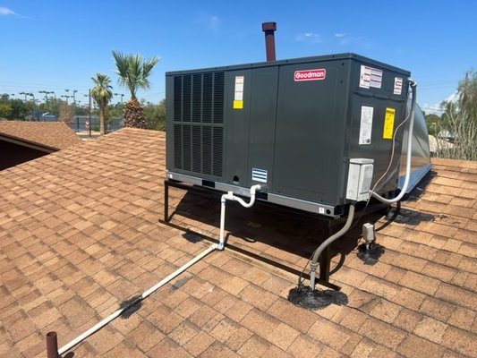 Roof top A/C /Heater replacement - This system was replaced do to the age and poor efficiency and not being able to keep up with the needs of the homeowner . Roof top A/C /Heater replacement - This system was replaced do to the age and poor efficiency and not being able to keep up with the needs of the homeowner .