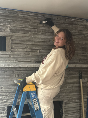 Interior Design - Whitewashing - We specialize in whitewashing which is a process that involves adding a semi-opaque stain to your desired surface, giving it a lighter, farmhouse-inspired appearance. Popular for fireplaces, accent walls, cabinets and furniture. This is a great way to renew an old dresser or create a more rustic feel for your space!
