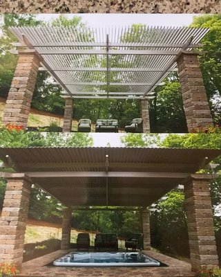 Motorized louvered roof system - Control your patio from the weather. Motorized louvered roof system - Control your patio from the weather.
