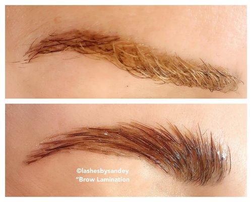 Brow Lamination - Because the hairs are relaxed, they appear longer, giving the effect of a larger brow shape, your hairs also become more pliable after lamination, making this a great service if you are looking for a ‘fluffy’ brow without the need for a brow gel, or if your natural brow hairs are curly, unruly, or point downwards.” Brow Lamination - Because the hairs are relaxed, they appear longer, giving the effect of a larger brow shape, your hairs also become more pliable after lamination, making this a great service if you are looking for a ‘fluffy’ brow without the need for a brow gel, or if your natural brow hairs are curly, unruly, or point downwards.”