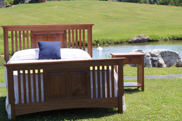 Bedroom suite from George's - Experience a good night sleep with the strength and beauty of solid cherry, Walnut, Oak or Maple hardwood bedroom suite. No more creaky side rails and drawers to fall apart. Designed to last for generations. Begin your journey to quality.