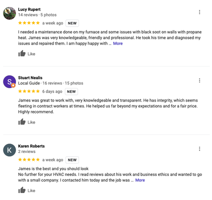5 Star Business - "Welcome to Polar Bear Conditioned Air, where the product isn’t an appliance: it's the air that surrounds you. Unlike traditional HVAC companies who are only focused on selling you “a new one”, we specialize in perfecting the air itself. We believe that true comfort isn't just about a number on a thermostat—it's about eliminating all the distractions that make you uncomfortable. Dust, dryness, noise, humidity, odors, constant breakdowns, high energy bills, and extreme temperatures can all rob you of your potential. When you are uncomfortable your focus, energy, and effectiveness take a hit. By conditioning your air, we create an environment that lets you thrive. When the air is just right, you'll be a better version of yourself."