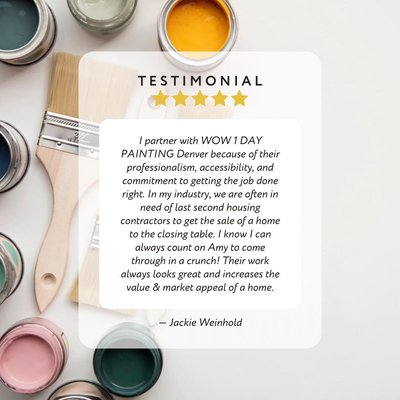 Hear What Our Clients Are Saying! ✨ - Looking for a professional painter in Arvada, CO? WOW 1 DAY PAINTING Denver West is your best solution! With our large crews and efficient process, we can transform your space quickly and efficiently. Whether you need interior or exterior residential painting, interior or exterior commercial painting, garage painting, or drywall painting, we've got you covered. Our skilled team can complete the job in just one day, saving you time and hassle. Contact us today to schedule your painting project! Hear What Our Clients Are Saying! ✨ - Looking for a professional painter in Arvada, CO? WOW 1 DAY PAINTING Denver West is your best solution! With our large crews and efficient process, we can transform your space quickly and efficiently. Whether you need interior or exterior residential painting, interior or exterior commercial painting, garage painting, or drywall painting, we've got you covered. Our skilled team can complete the job in just one day, saving you time and hassle. Contact us today to schedule your painting project!