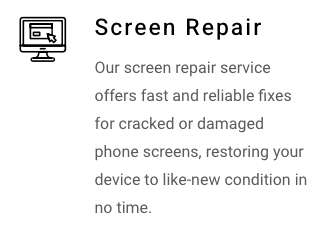 Screen Repair - We offer a wide range of services to keep your devices running smoothly. From quick screen and battery replacements to back glass repairs and camera replacement.