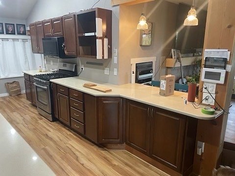 Cabinet Painting - Why get new cabinets when you can refinish them for a lot cheaper? Refinishing cabinets gives your kitchen a whole new look. Customers couldn't believe the transformation, now they want to host everyone to show off the new kitchen! Cabinet Painting - Why get new cabinets when you can refinish them for a lot cheaper? Refinishing cabinets gives your kitchen a whole new look. Customers couldn't believe the transformation, now they want to host everyone to show off the new kitchen!