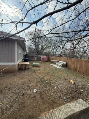 lease end cleanout - This customer needed an end-of-lease cleanout after a tenant move out. We cleared the backyard of a sofa, coffee table, mattress, and scattered debris, hauled a refrigerator with proper refrigerant-compliant disposal, and cleared out the remaining items from the garage — leaving the property cleaned up and space reclaimed. Backyard and garage went from cluttered to completely clear in one visit. That's the JLTM standard. lease end cleanout - This customer needed an end-of-lease cleanout after a tenant move out. We cleared the backyard of a sofa, coffee table, mattress, and scattered debris, hauled a refrigerator with proper refrigerant-compliant disposal, and cleared out the remaining items from the garage — leaving the property cleaned up and space reclaimed. Backyard and garage went from cluttered to completely clear in one visit. That's the JLTM standard.