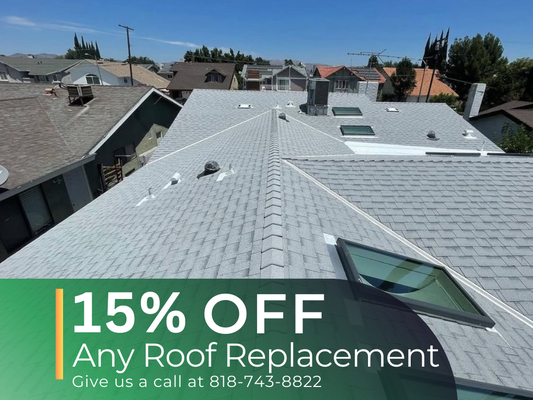 Save 15% On Any Roof Replacement! - Now is the perfect time to replace your roof and save 15 percent. Our expert roofing team delivers quality craftsmanship long long-lasting materials, and reliable service to keep your home protected year-round. Save 15% On Any Roof Replacement! - Now is the perfect time to replace your roof and save 15 percent. Our expert roofing team delivers quality craftsmanship long long-lasting materials, and reliable service to keep your home protected year-round.