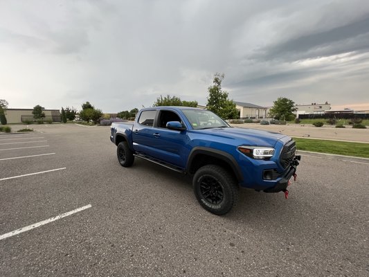 Lift Kit Installation - Our customer brought in his Tacoma for a new struts and an Add-A-Leaf kit to be installed. The customer informed us that his sway bar links were stuck and he was unable to get them off. Our team made quick work of getting the stuck links off and replacing them with new ones. When the job was done, the customer had a more aggressive look on his vehicle as well as a smoother off road ride. Lift Kit Installation - Our customer brought in his Tacoma for a new struts and an Add-A-Leaf kit to be installed. The customer informed us that his sway bar links were stuck and he was unable to get them off. Our team made quick work of getting the stuck links off and replacing them with new ones. When the job was done, the customer had a more aggressive look on his vehicle as well as a smoother off road ride.