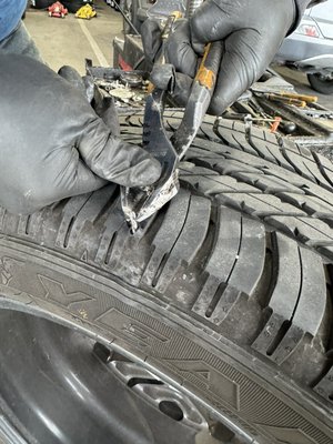 Tire repair - Tire repairs done daily. No appointments needed, we get you in  right away, and we get it done while you wait.