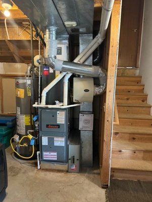 Full Furnace and heat pump - This client wanted a new high efficient furnace and a high efficient heat pump! Full Furnace and heat pump - This client wanted a new high efficient furnace and a high efficient heat pump!