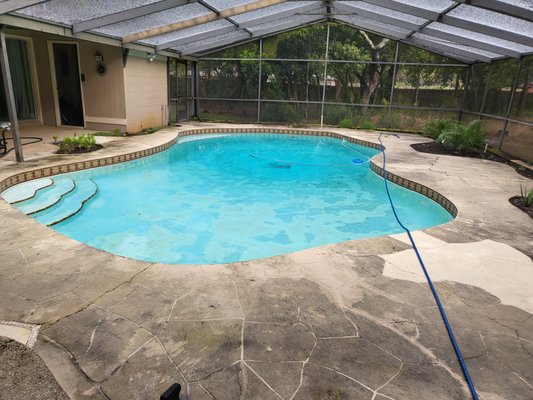 Pool deck transformation was amazing - " Customer told me he can't remember the last time he cleaned his pool deck. As you can see in the photos, the conditions were not the best, but our company is capable of facing any task. The result was amazing, the client was satisfied with the result" Pool deck transformation was amazing - " Customer told me he can't remember the last time he cleaned his pool deck. As you can see in the photos, the conditions were not the best, but our company is capable of facing any task. The result was amazing, the client was satisfied with the result"