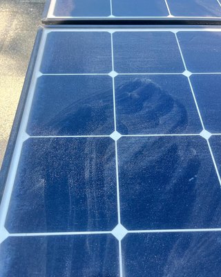 Paint Overspray Removal (Solar) - Sometimes painters leave a trail behind and not always for the best. With out properly covering the solar panels, they leave a paint overspray that's very hard to get off and lowers the solar production drastically Paint Overspray Removal (Solar) - Sometimes painters leave a trail behind and not always for the best. With out properly covering the solar panels, they leave a paint overspray that's very hard to get off and lowers the solar production drastically
