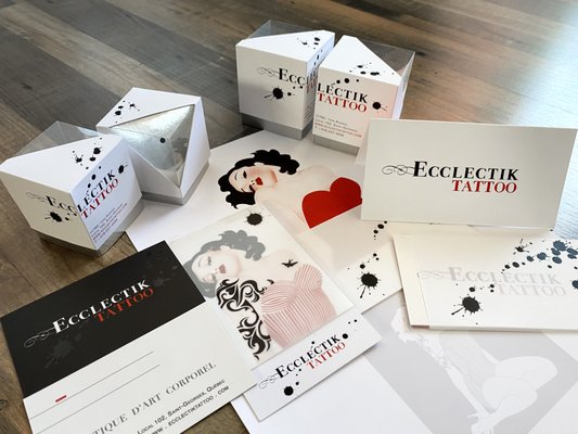 Branding and custom packaging Tattoo Shop - Complete brand design, illustration, packaging design, printing.
