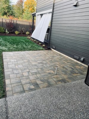 Paver Patio Job - this customer wanted more than just grass, they wanted a well done paver patio...and we did it!
