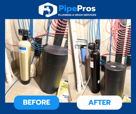 Water Softener Replacement - This homeowner wanted the ultimate upgrade for their water—and we delivered. 🚰
✅ Installed a 60,000 grain water softener, keeping hard water minerals from damaging fixtures, appliances, and plumbing
✅ Added a whole-house carbon filter to remove chlorine, odors, and contaminants for fresh, clean water at every tap
✅ 20 gallons per minute flow rate & 80,000-gallon filter life = reliable, long-lasting protection
From showers that feel softer to better-tasting drinking water, this home is set up for healthier water and a healthier home. Water Softener Replacement - This homeowner wanted the ultimate upgrade for their water—and we delivered. 🚰
✅ Installed a 60,000 grain water softener, keeping hard water minerals from damaging fixtures, appliances, and plumbing
✅ Added a whole-house carbon filter to remove chlorine, odors, and contaminants for fresh, clean water at every tap
✅ 20 gallons per minute flow rate & 80,000-gallon filter life = reliable, long-lasting protection
From showers that feel softer to better-tasting drinking water, this home is set up for healthier water and a healthier home.