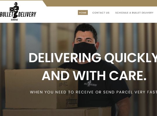 Bullet Delivery Service your valley local delivery service with non stop and scheduled route. ￼￼ - Bullet Delivery Service family owned and operated since 1997 with online tracking and instant quotes online. Accredited by Better Business Bureau￼￼ for higher standards and business ethics. Offering nonstop and scheduled routes from office delivery to medical deliveries.