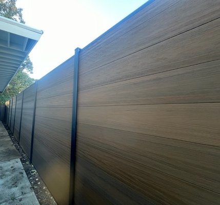 composite fence with aluminum rails - This project was fun! It was about 121' of composite trext fencing. Why is trex worth the investment? The boards provide a warranty of 25 to 30 years. Not only does it look stunning, but it is a money saver in the long run. composite fence with aluminum rails - This project was fun! It was about 121' of composite trext fencing. Why is trex worth the investment? The boards provide a warranty of 25 to 30 years. Not only does it look stunning, but it is a money saver in the long run.