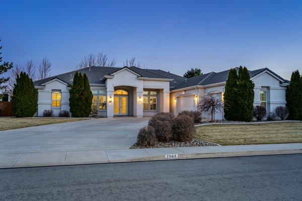 7963 Tres Arroyos Drive, Sparks NV 89436 - Welcome home! Set on a large 1/2 acre lot in the Barcelona neighborhood in East Spanish Springs, this inviting single-level home offers a comfortable floorplan with the perfect mix of casual and formal living space! A double-door entry greets your guests and they are welcomed into the elegant living/dining room, the perfect space for holiday dinners or relaxing with friends. The kitchen is the heart of the home and features an extended breakfast bar that borders the family room, ideal for entertaining! 7963 Tres Arroyos Drive, Sparks NV 89436 - Welcome home! Set on a large 1/2 acre lot in the Barcelona neighborhood in East Spanish Springs, this inviting single-level home offers a comfortable floorplan with the perfect mix of casual and formal living space! A double-door entry greets your guests and they are welcomed into the elegant living/dining room, the perfect space for holiday dinners or relaxing with friends. The kitchen is the heart of the home and features an extended breakfast bar that borders the family room, ideal for entertaining!