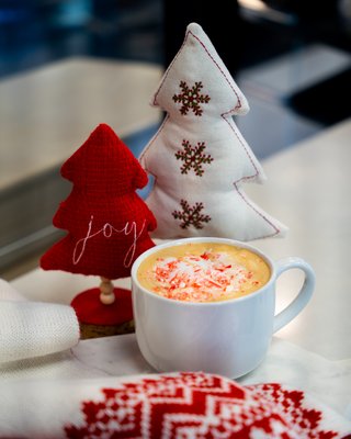 Peppermint Mocha - Enjoy a warm (or Cold depending on this Texas Weather) peppermint mocha to get into the spirit of the season and lighten your day!