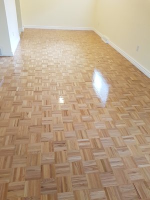 Red Oak Parquet Restoration - 2018 - Wildrose Hardwood Refinishing Ltd. was hired to come in and remove old, yellowed out, oil based finish and restore this Red Oak Parquet with Bona IntenseSeal and Bona Mega One Satin finish.
Hardwood floor refinishing is an art, and a craft. Please do not try and do it yourself. It takes years to master the skills to complete these jobs the way we do. Red Oak Parquet Restoration - 2018 - Wildrose Hardwood Refinishing Ltd. was hired to come in and remove old, yellowed out, oil based finish and restore this Red Oak Parquet with Bona IntenseSeal and Bona Mega One Satin finish.
Hardwood floor refinishing is an art, and a craft. Please do not try and do it yourself. It takes years to master the skills to complete these jobs the way we do.