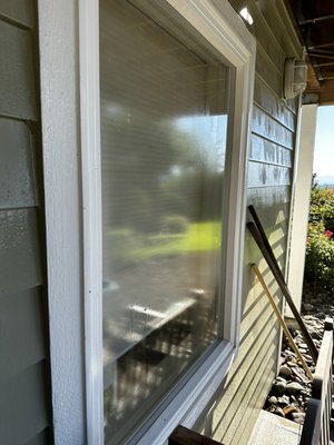 Window cleaning - This project we had a house with all the window with over spray from when the customer was getting her trim painted we gently removed the over spray and cleaned her windows like new