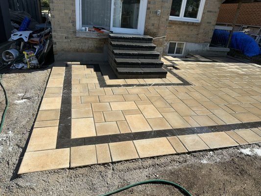 Interlocking - The interlocking pavers or stones create a sturdy and visually appealing surface. Interlocking - The interlocking pavers or stones create a sturdy and visually appealing surface.
