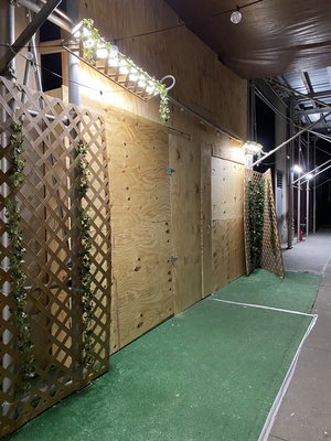Boarding up- November 2020 - This project consisted in boarding up a commercial area in Manhattan after the client was frightened by possible protests due to elections. The client wanted to secure the perimeter in a fast manner. The project was executed within 6 hours, way before the set deadline. Doors were constructed so people could go in and out in an easy manner. Locks and hinges were also installed. Boarding up- November 2020 - This project consisted in boarding up a commercial area in Manhattan after the client was frightened by possible protests due to elections. The client wanted to secure the perimeter in a fast manner. The project was executed within 6 hours, way before the set deadline. Doors were constructed so people could go in and out in an easy manner. Locks and hinges were also installed.