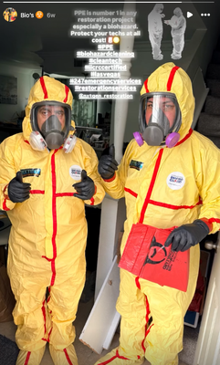 Meet The Team - PPE Protection is #1 in any restoration project, especially in biohazard. We always protect our techs at all cost! Emergency services 24/7 with quotes guaranteed in an hour or less!