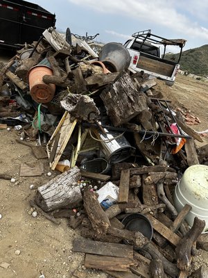 Yard debris removal - This was a big property with a lot of debris to haul away.  We took three trips to the dump as well as several donation and upcycle drop offs.