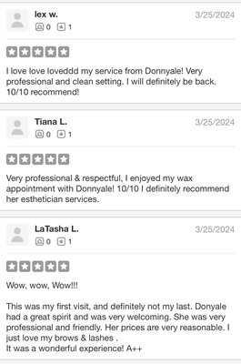 Clients Reviews! - Authentic reviews from my clients! They love their results and services provided by me! Book your next appointment with me!