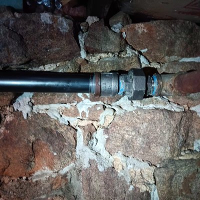 repair leaking steam return line - repair was made on the joint of a leaking steam line where an epoxy patch was placed on the leaking joint but eventually failed due to the high steam temperature repair leaking steam return line - repair was made on the joint of a leaking steam line where an epoxy patch was placed on the leaking joint but eventually failed due to the high steam temperature
