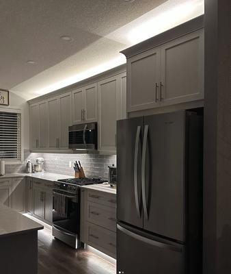 Cabinet Lighting - Under-cabinet lighting adds both style and functionality to kitchens, bathrooms, and workspaces. By providing focused, ambient light beneath cabinets, it brightens countertops and improves visibility for tasks like cooking or reading. Available in various styles—LED strips, puck lights, or rope lighting—under-cabinet fixtures create a sleek, modern look while enhancing the overall aesthetic of the room. With easy installation and energy-efficient options, under-cabinet lighting is a simple upgrade that adds both convenience and a touch of elegance to any space. Cabinet Lighting - Under-cabinet lighting adds both style and functionality to kitchens, bathrooms, and workspaces. By providing focused, ambient light beneath cabinets, it brightens countertops and improves visibility for tasks like cooking or reading. Available in various styles—LED strips, puck lights, or rope lighting—under-cabinet fixtures create a sleek, modern look while enhancing the overall aesthetic of the room. With easy installation and energy-efficient options, under-cabinet lighting is a simple upgrade that adds both convenience and a touch of elegance to any space.