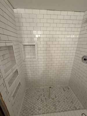 Bathroom remodel 2025 - We gutted out this small bathroom and re did the walls and drywall along with new shower sink and toilet and tile
