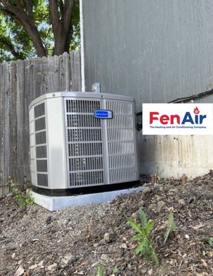 Air Conditioning Installation - Tired of hot summer days, and not being able to do anything about it?  Call us! We have helped our customers with new central air conditioners. On one picture you'll see an example of when our customer requested to not see the condenser (outside unit), so we installed it on the side of his house, on the other side of his fence. Although it was on a steep hill, we leveled out the ground, and installed the condenser on a strong resistant pad.